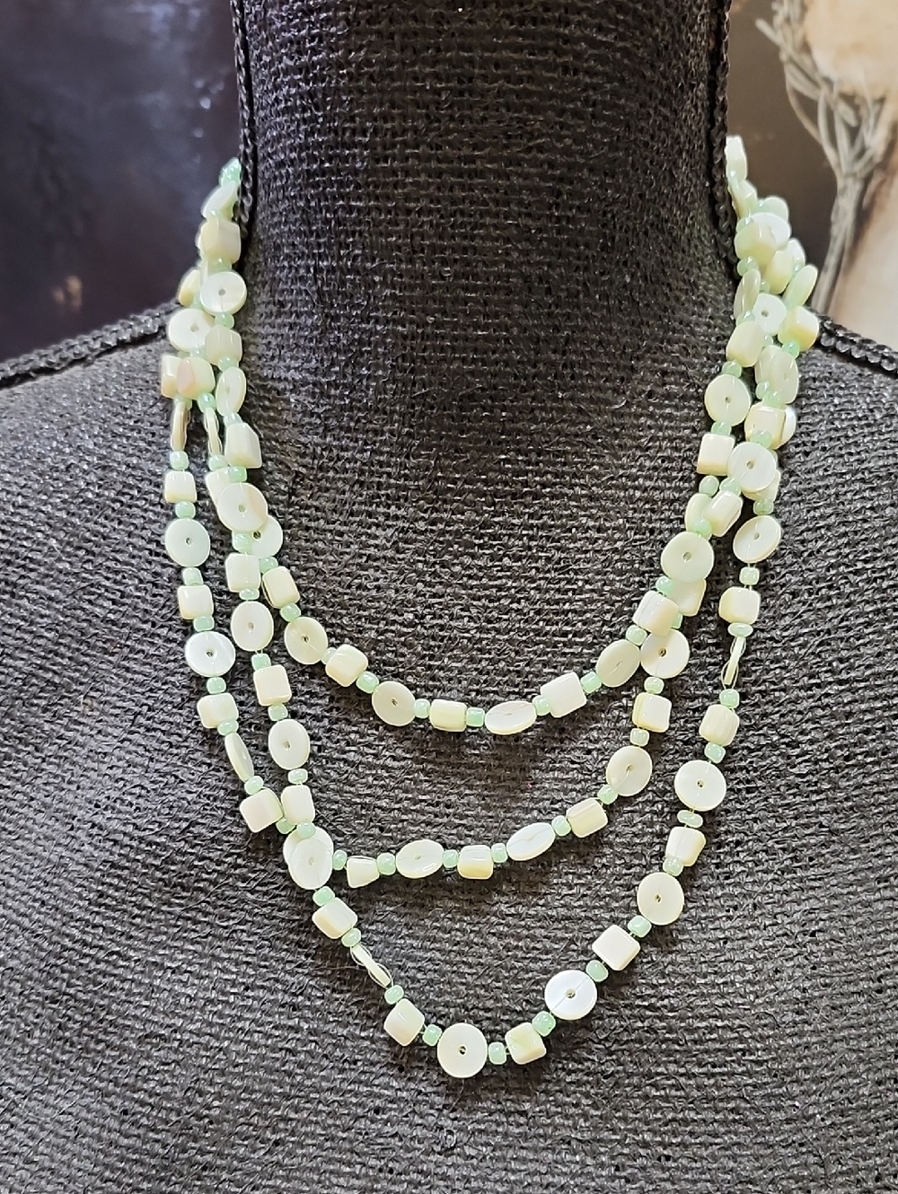 VINTAGE ESMOR TRIPLE-STRANDED NECKLACE